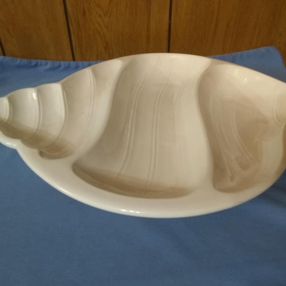 Large Shell Design Tray Snack Tray Candy Dish Made In Japan